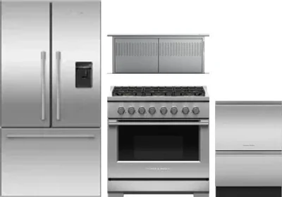 4 Piece Package Includes Refrigerator, Range, Hood And Dishwasher
